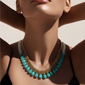 Vintage Stella & Dot Contessa Jade Statement Necklace